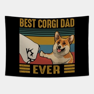 Vintage Best Corgi Dad Ever Bump Fist Shirt Tapestry