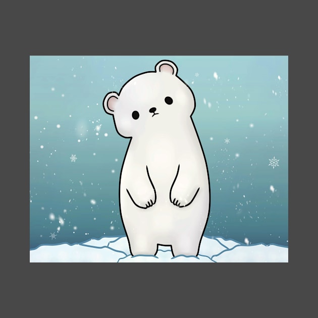 Adorable Polar Bears Snowing Lover Gift by MIRgallery