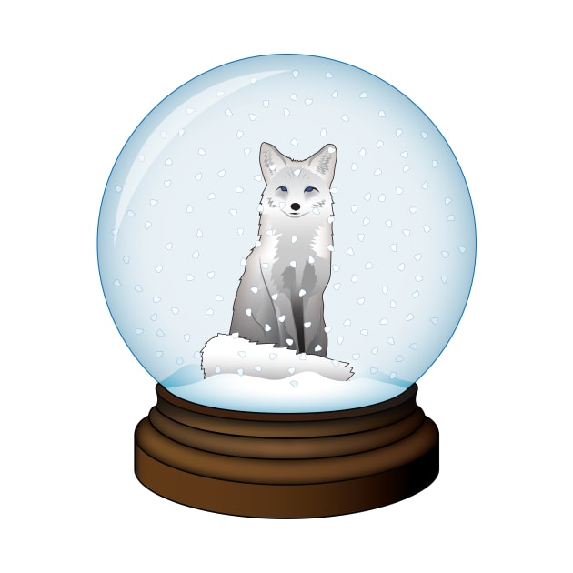 Arctic Fox Globe by RudDesigns