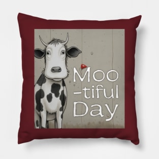 Cow Moo-tiful day Pillow