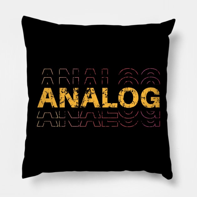 Analog Distressed Neon Design Pillow by Analog Designs