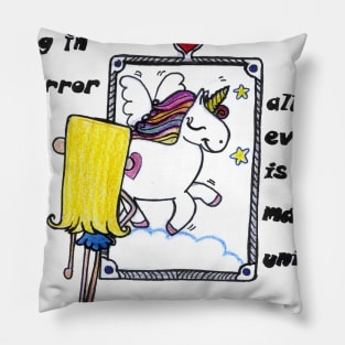 Unicorn I am unicornio cute funny kids print Pillow