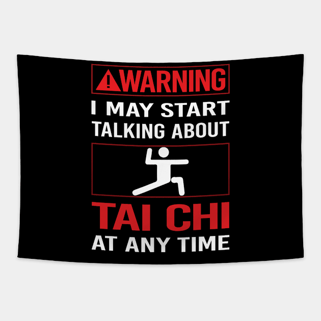 Red Warning Tai Chi Tapestry by Happy Life