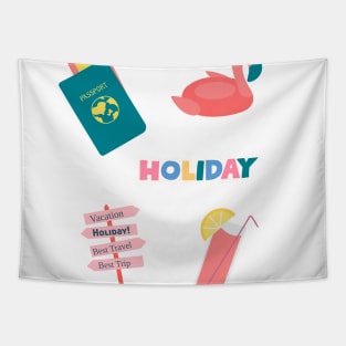 Summer Holiday Essentials Tapestry