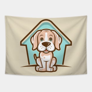 Dog and House Tapestry