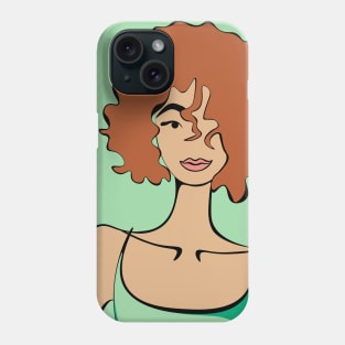 Redhead Girl Portrait Phone Case