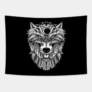 Wolf Ornate Tapestry