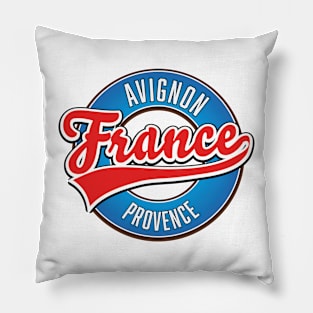 Avignon Provence France retro logo Pillow