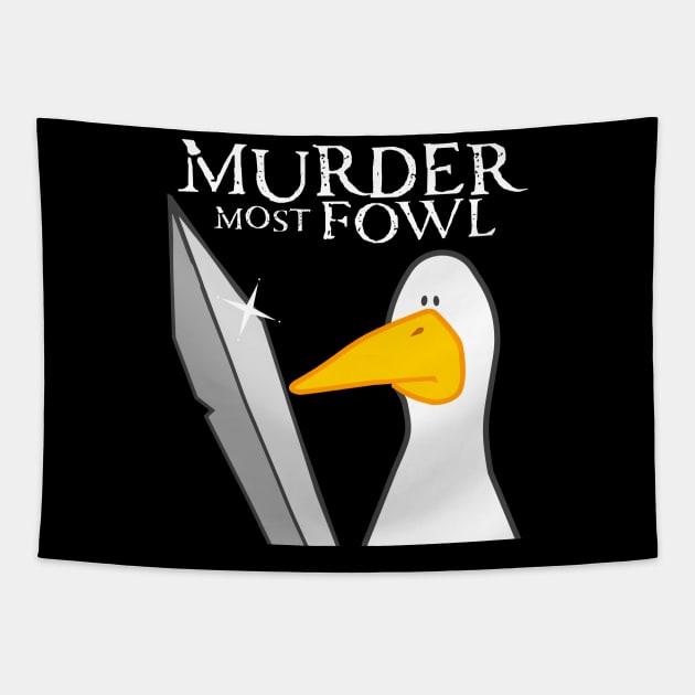 Murder Most Fowl Tapestry by The Digital Monk