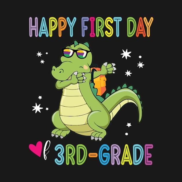 Crocodile Dabbin Back To School Happy First Day Of 3rd Grade by favoritetien16