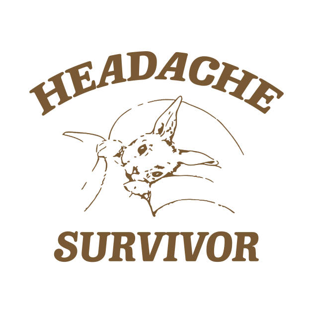 Headache survivor T Shirt, Meme T Shirt, Vintage Cartoon T Shirt, Aesthetic Tee, Unisex by Y2KERA
