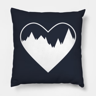 Mountain Heart (White) Pillow