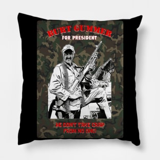 Burt For President - camo Pillow