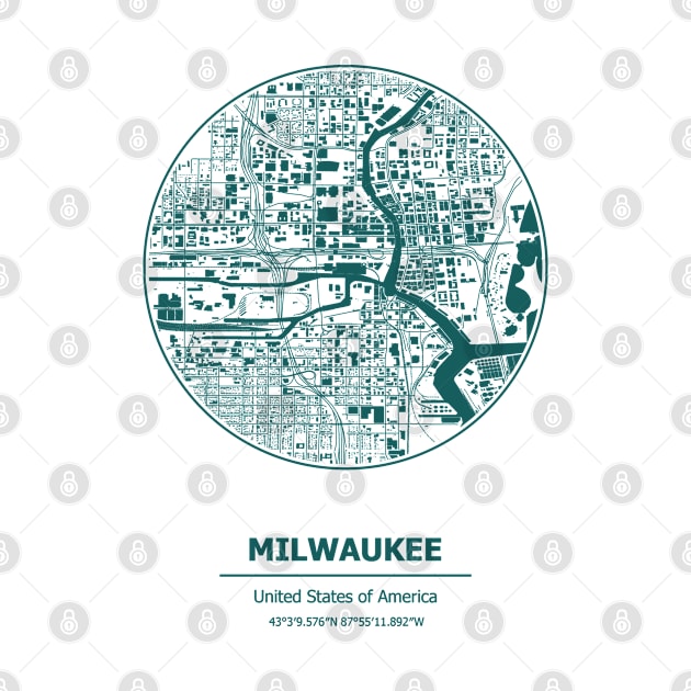 Milwaukee city map coordinates by SerenityByAlex