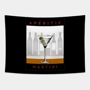 Aperitif Martini Cocktail Glass Bar Poster Retro Tapestry