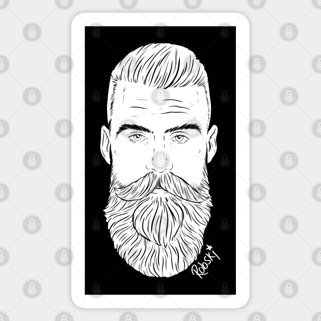 Big Beard INVERT - Bearded - Sticker | TeePublic Big Beard INVERT - Bearded - Sticker | TeePublic