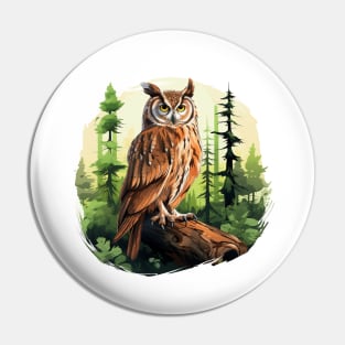 Great Horned Owl Pin