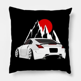 White 350Z Background 2002—2008 Pillow