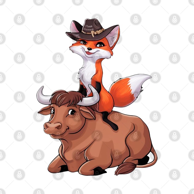 Cute Bull Riding Vixen by Vixen Games