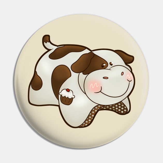 Chocolate Scented Cow Pillow Design Pin by Beedle Goods