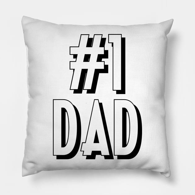 #1 Dad Numer 1 Dad Pillow by sezinun