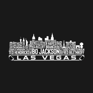 Las Vegas Football Team All Time Legends, Las Vegas City Skyline T-Shirt