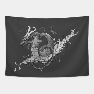 Dragon Tattoo, Black and Grey Tapestry