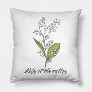 Spring flower Lily of the valley-Spring flowers May lily Pillow