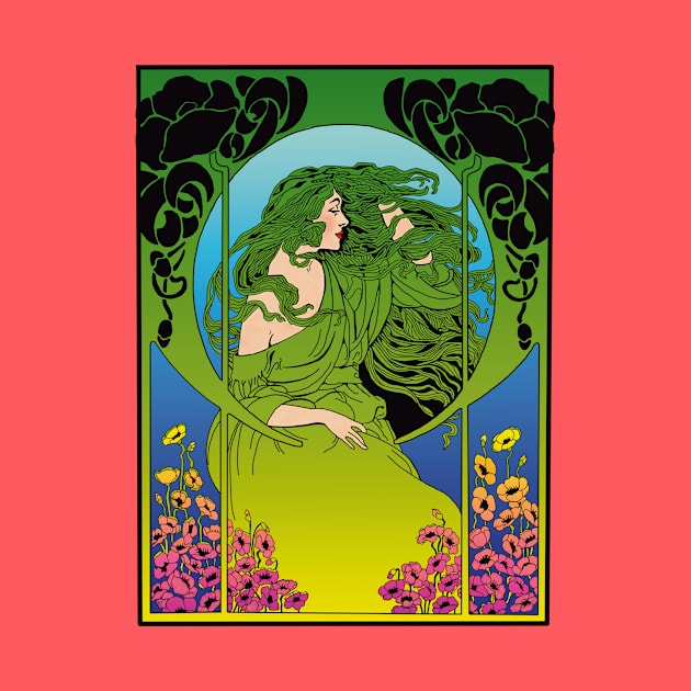 Art Deco Lady (green) by Soth Studio