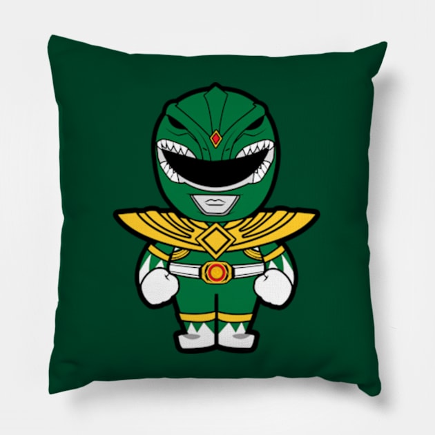 Green Ranger Pillow by mighty corps studio