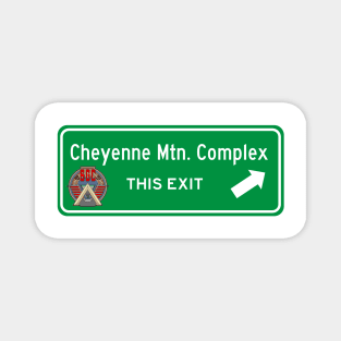 Cheyenne Mountain Complex Highway Exit Sign Magnet