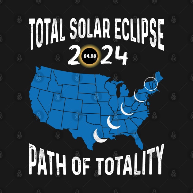 Path Of Totality North America Tour State Solar Eclipse 2024 by Peter smith