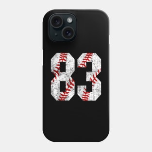 Vintage #83 Baseball Laces Baseball Mom Jersey Love Baseball Phone Case