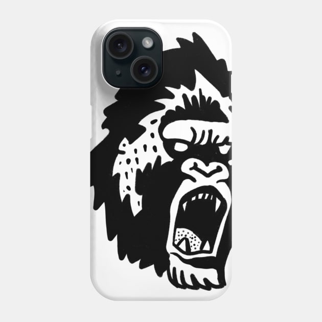 Gorilla Phone Case by Uglyblacksheep