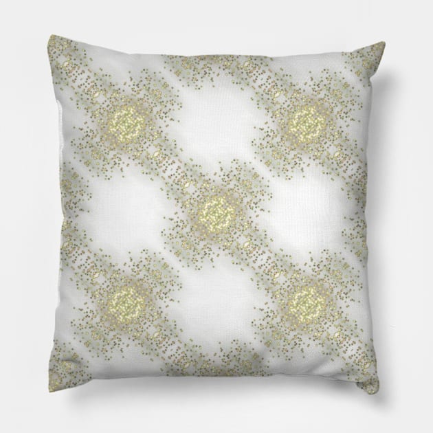 celebration green tones sparkles modern minimalist abstract geometrical Pillow by natural tones