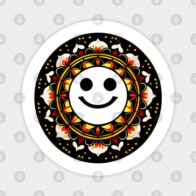 Meditation Smiley Face 03 Magnet by CGI Studios