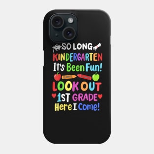 So Long Kindergarten  Last Day of School Grad 2024 Phone Case