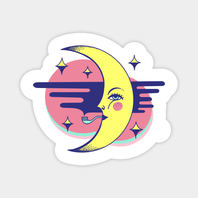Smokey moon Magnet by Paolavk