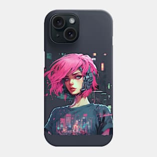 Cyberpunk Anime Girl  Futuristic Techwear Aesthetic Kawaii Manga Japanese Streetwear Harajuku Clothing Phone Case