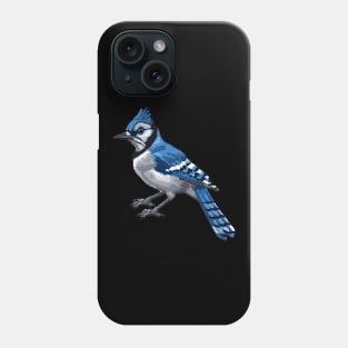 Blue Jay in Pixel Form Phone Case