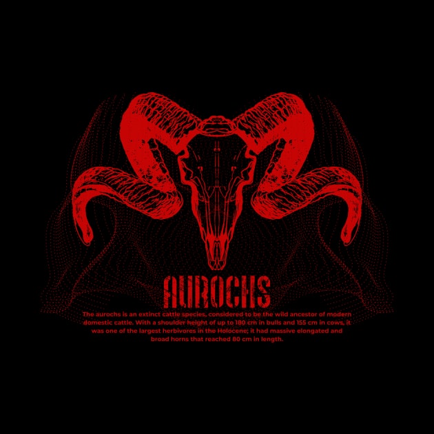 Aurochs - Fossil Art by Blackpumpkins