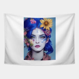 Fantastical Punk-Flower Snow White Tapestry