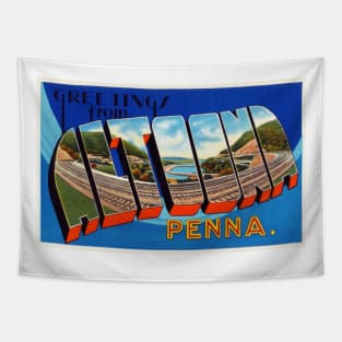 Greetings from Altoona, Pennsylvania - Vintage Large Letter Postcard Tapestry