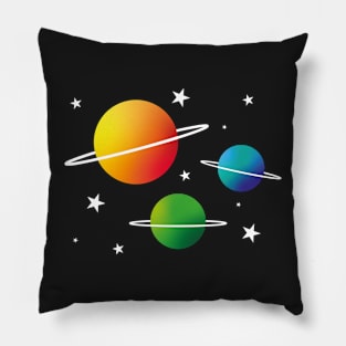 Illustrated Planets and stars Pillow