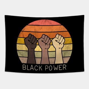 Black Power Fists Tapestry