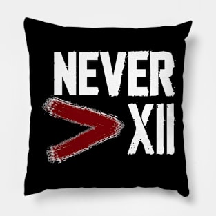 Never More Than 12 Pillow