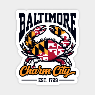 Baltimore Charm City Crab Magnet