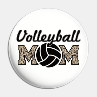 Volleyball Mom Leopard Lover Mother Pin