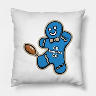 Carolina Panthers Gingerbread Man Pillow