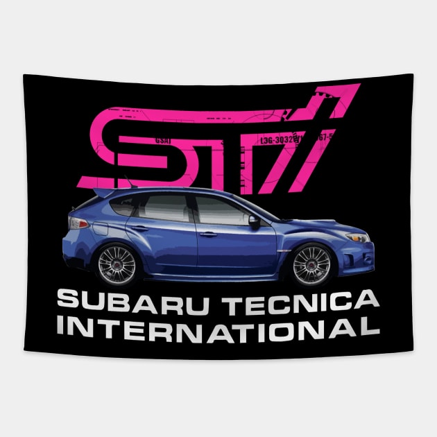 WRX STi Tapestry by BoxcutDC